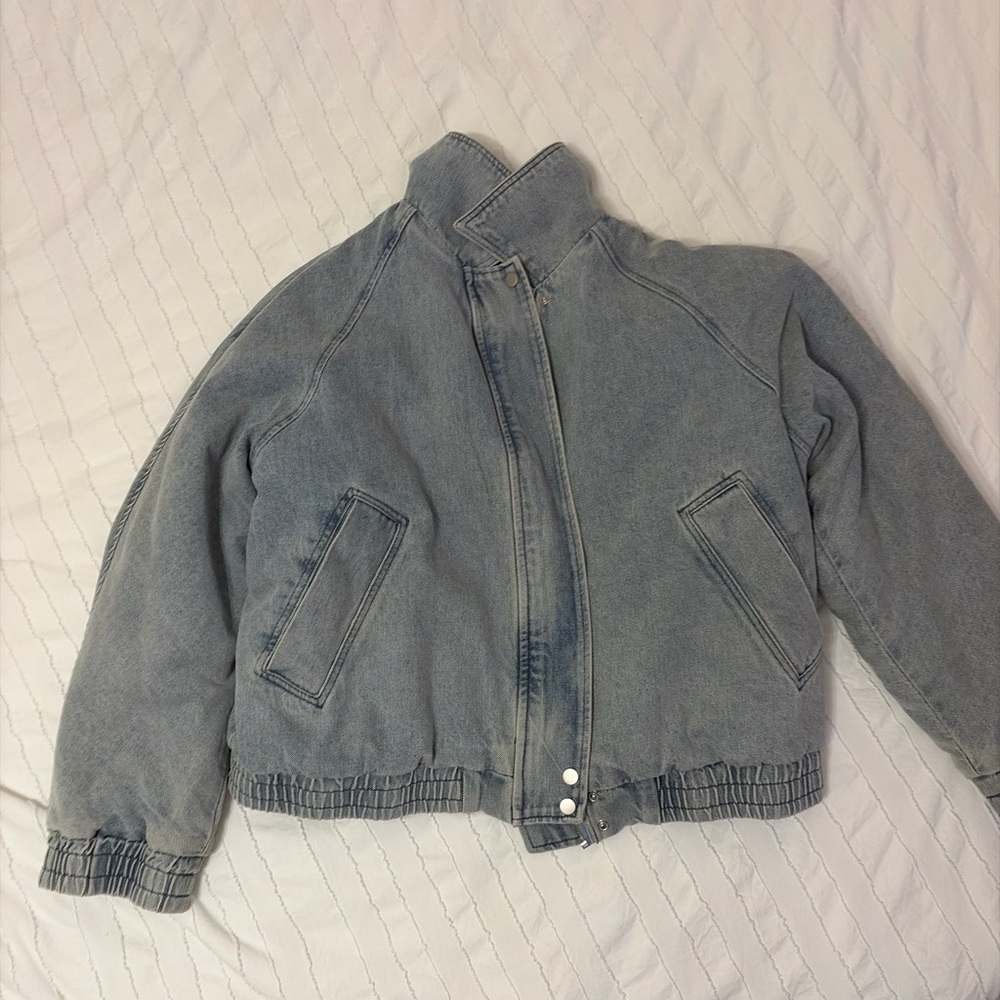 Brunette The Label Bomber Jean Jacket